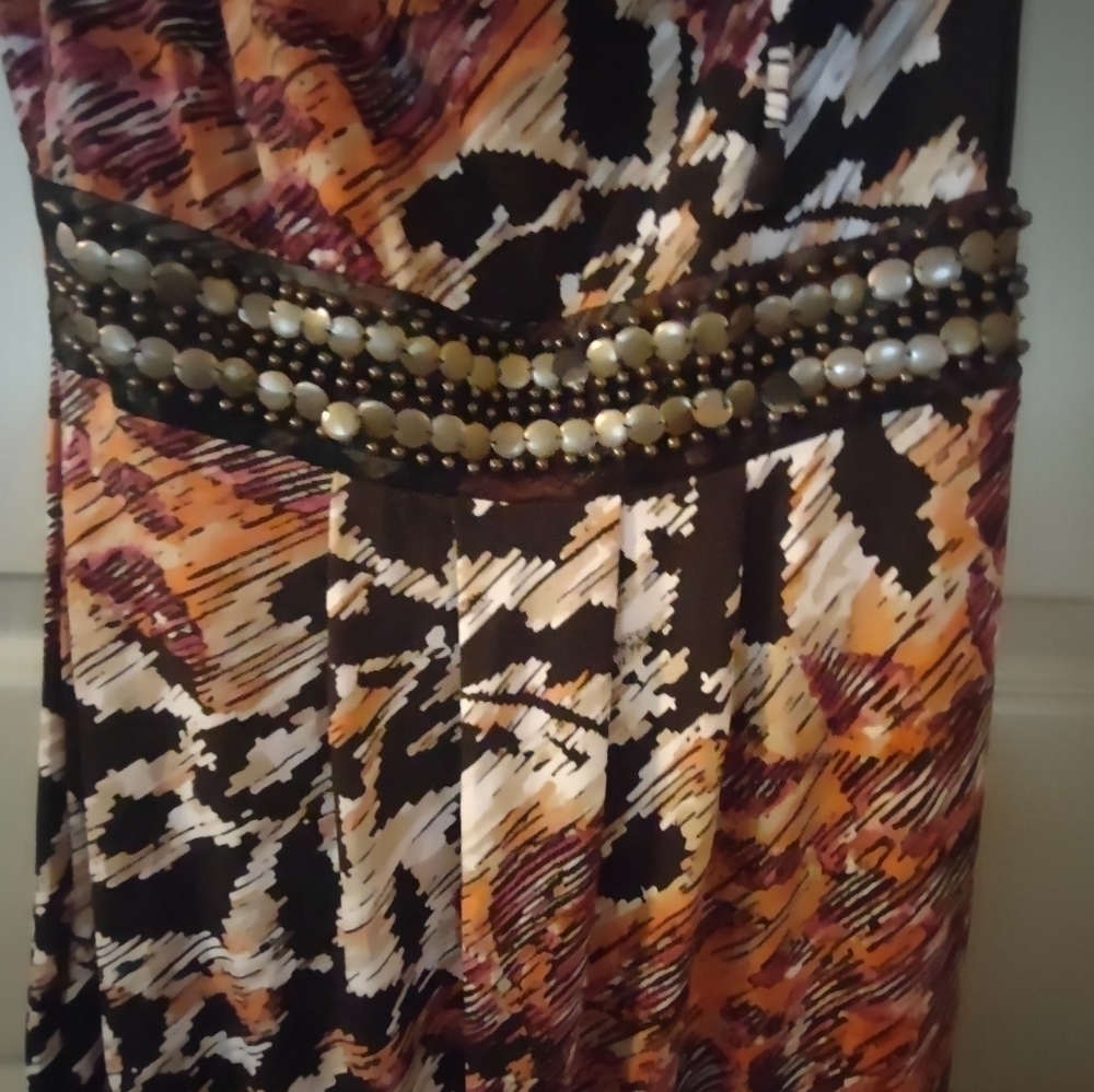 Cato Size Small Dress Beaded Belt Sleeveless summer - Picture 3 of 5